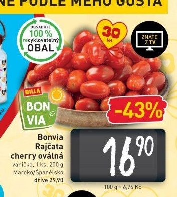 Bonvia Rajčata cherry oválná