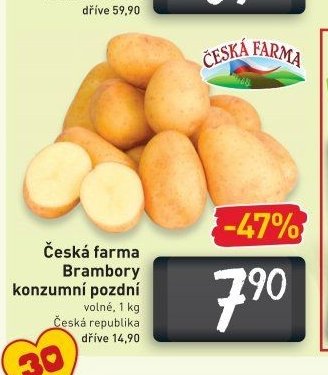 Česká farma Brambory konzumní pozdní