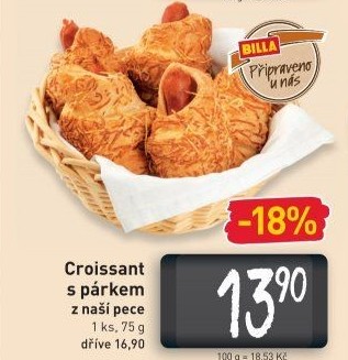 Croissant s párkem