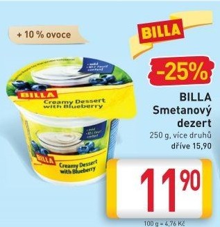 Dezert smetanový Billa
