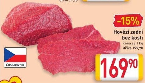 Hovězí zadní bez kosti