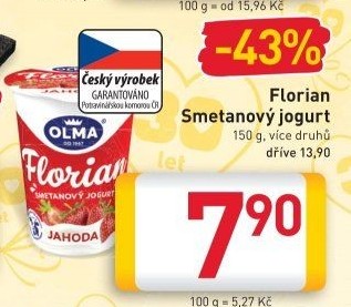 Jogurt smetanový Florian Olma