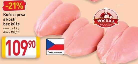 Kuřecí prsa s kostí Vocílka