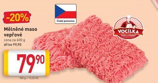 Maso mleté vepřové Vocílka