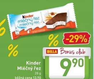Řez mléčný Kinder