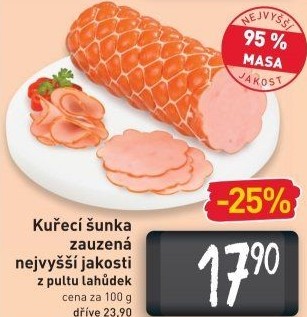 Šunka kuřecí zauzená nejvyšší jakosti