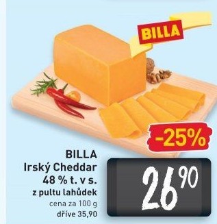 Sýr Cheddar irský Billa