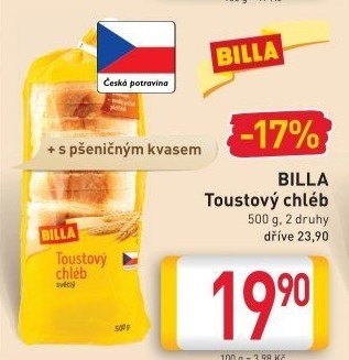Toustový chléb Billa