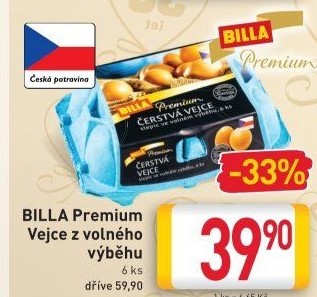 Vejce z volného výběhu Billa Premium