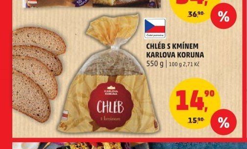 CHLÉB S KMÍNEM KARLOVA KORUNA