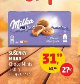 SUŠENKY MILKA Choco Minis