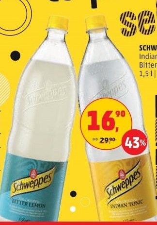 SCHWEPPES Indian Tonic, Bitter Lemon