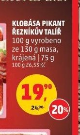 Klobása pikant Řezníkův talíř