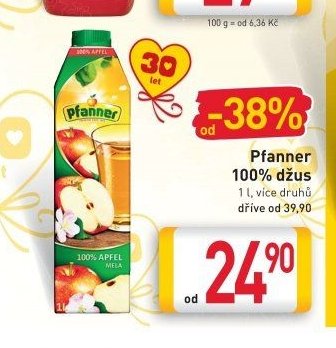 Pfanner 100% džus