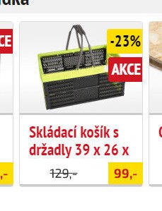 Skládací košík s držadly 39 x 26 x - UNI HOBBY akcniletaky.com