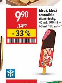 Mrož, Mrož smoothie různé druhy, 45 ml, 60 ml