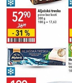 Aljašská treska porce bez kostí 300 g