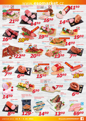 akční leták ESO MARKET 22.9.2021-3.10.2021