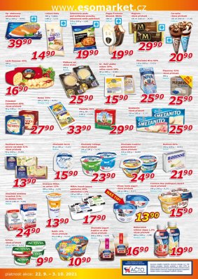 akční leták ESO MARKET 22.9.2021-3.10.2021