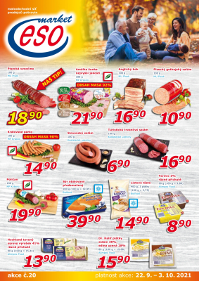 akční leták ESO MARKET 22.9.2021-3.10.2021