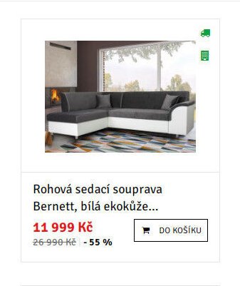 Rohová sedací souprava Bernett, bílá ekokůže - ASKO akcniletaky.com