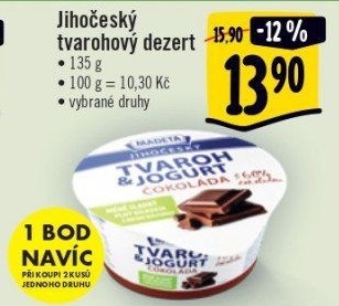 Dezert tvaroh s jogurtem jihočeský Madeta