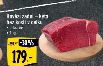 Hovězí kýta zadní bez kosti
