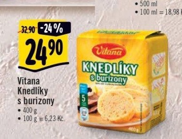 Knedlíky v prášku s burizony Vitana