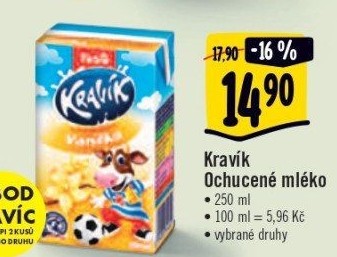 Nápoj mléko ochucené Kravík Tatra