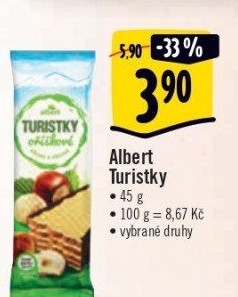 Oplatky Turistky Albert