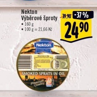 Šproty uzené v oleji výběrové Nekton