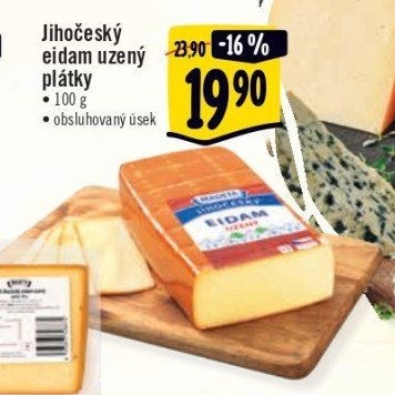 Sýr Eidam uzený 44% Jihočeský Madeta