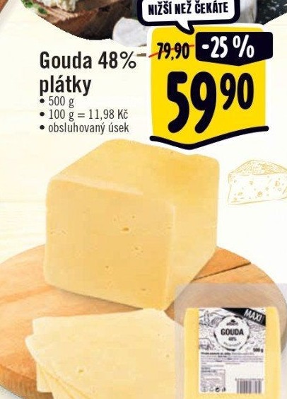 Sýr Gouda 48% Albert