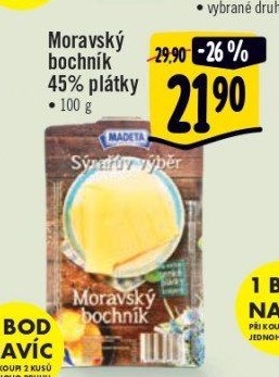 Sýr Moravský bochník 45% Sýrařův výběr Madeta