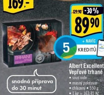 Vepřové trhané maso Sous vide Albert Excellent
