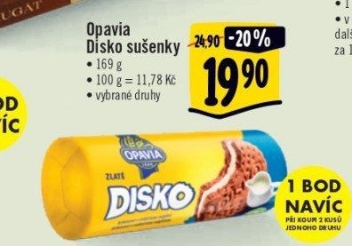 Zlaté sušenky Disko Opavia