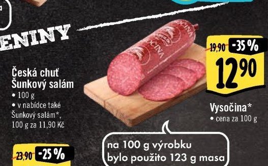 Česká chuť Šunkový salám