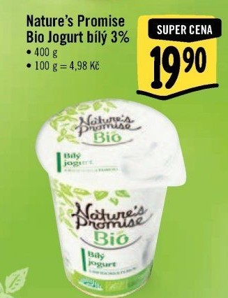 Bílý jogurt 3% Bio Nature'