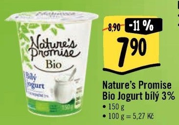 Bílý jogurt 3% Bio Nature'
