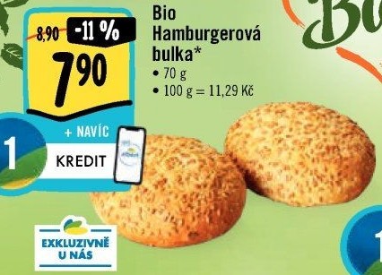 Bulka na hamburger bio