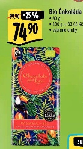Čokoláda bio Chocolate &amp