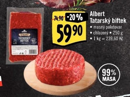 Hovězí maso na tatarský biftek Albert