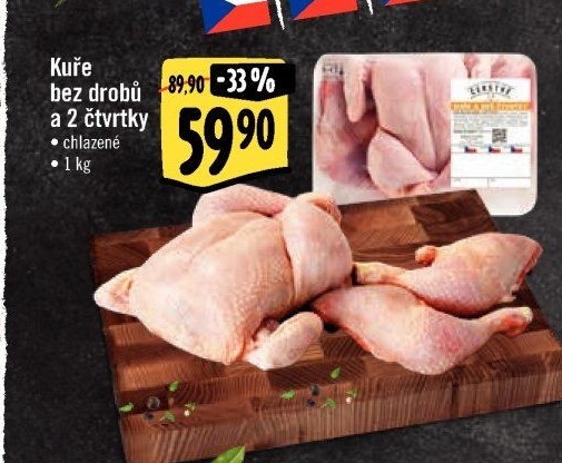 Kuře + 2 čtvrtky Albert