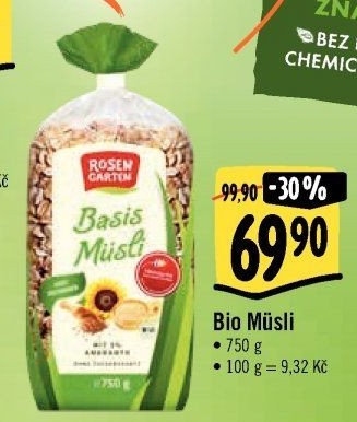 Müsli bio Rosen Garten