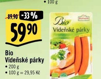 Párky vídeňské bio Ponnath