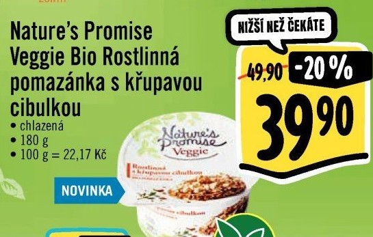 Pomazánka s křupavou cibulkou Veggie Bio Nature'