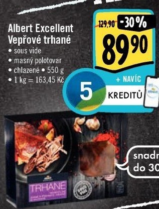 Vepřové trhané maso Sous vide Albert Excellent