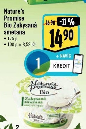 Zakysaná smetana bio Nature'