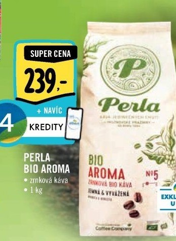 Zrnková káva bio Aroma AH Perla