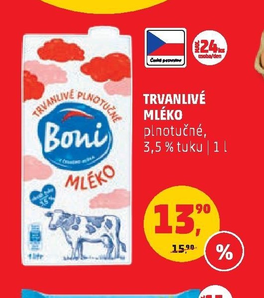 TRVANLIVÉ MLÉKO plnotučné